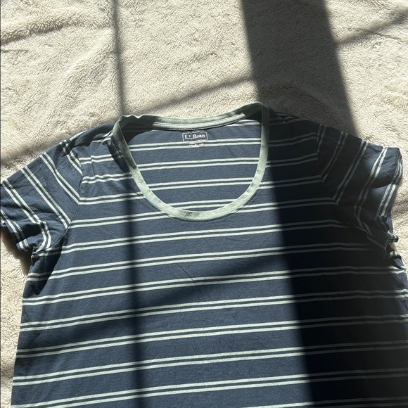 18 L.L.Bean Supima Cotton Blend Scoopneck Tee – Size 1X  | Soft Stretch Stripes - Picture 3 of 7